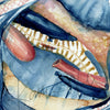 Zoomed in view of a watercolor painting of an atresia.