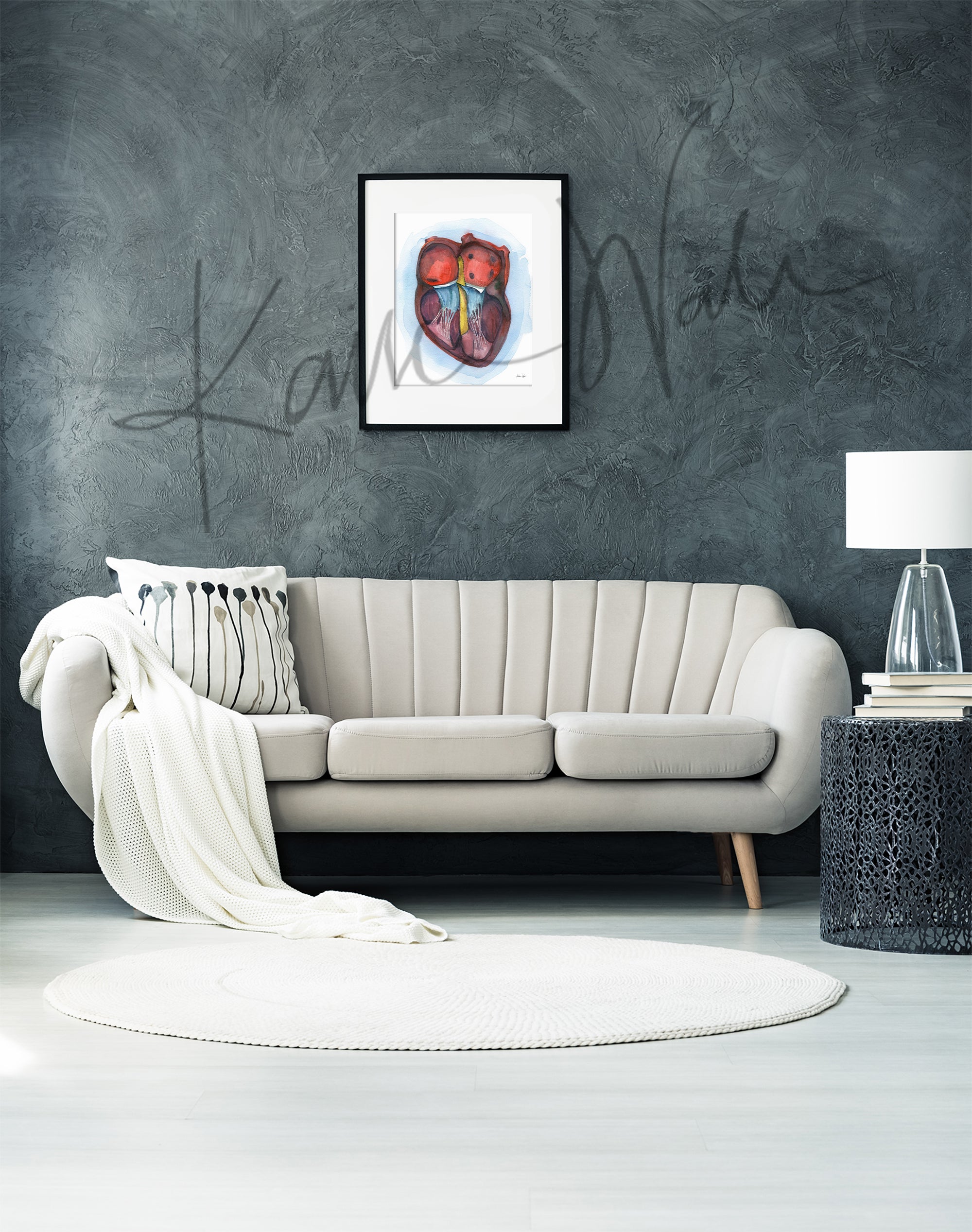 AVSD Heart Watercolor Print