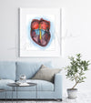 AVSD Heart Watercolor Print