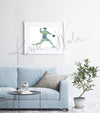 Baseball Anatomy Watercolor Print