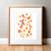 Blood Cells Watercolor  Print