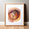 Bony Orbit in Desert Colors Watercolor Print