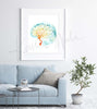 Rainbow Cerebral Angiography Watercolor Print