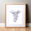 Coccyx Watercolor Print