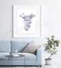 Coccyx Watercolor Print