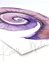 Purple Cochlea Watercolor Print