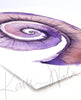 Purple Cochlea Watercolor Print