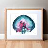 Diaphragm Watercolor Print