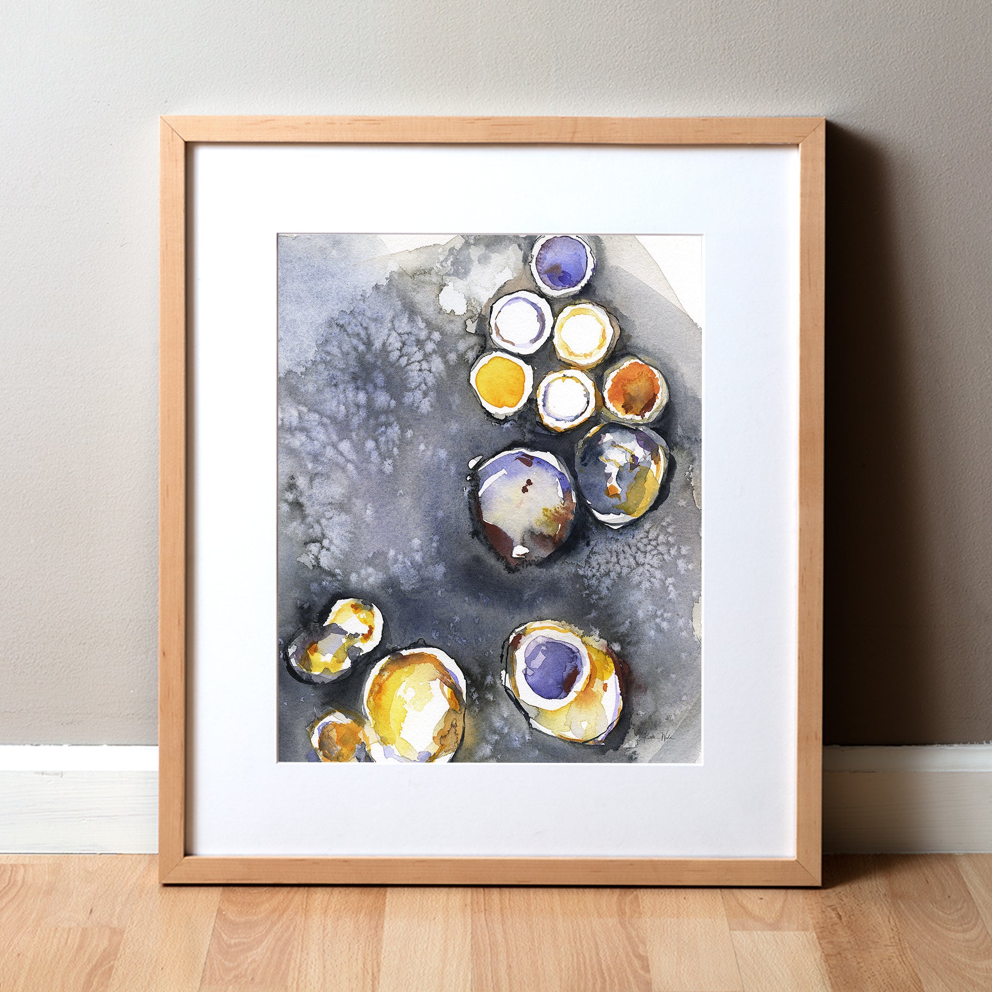 Epstein-Barr Virus Watercolor Print