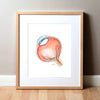 Anatomical Eye Cross Section Watercolor Print