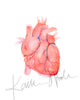 Anatomical Heart Watercolor Print