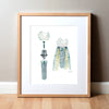 Dental Implant Watercolor Print