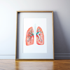 Lungs Art Watercolor Print