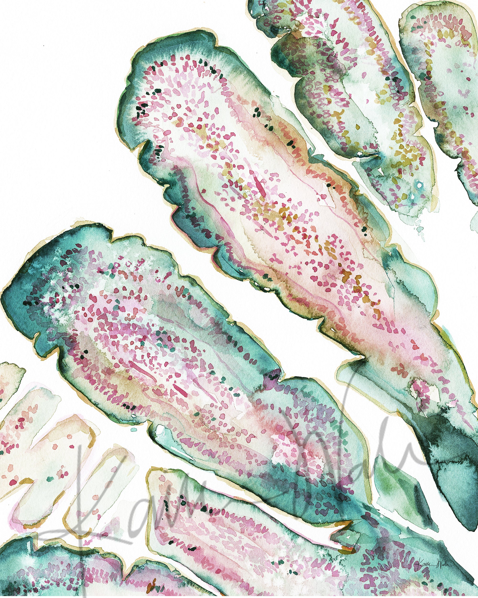 Microvilli Histology Watercolor Print