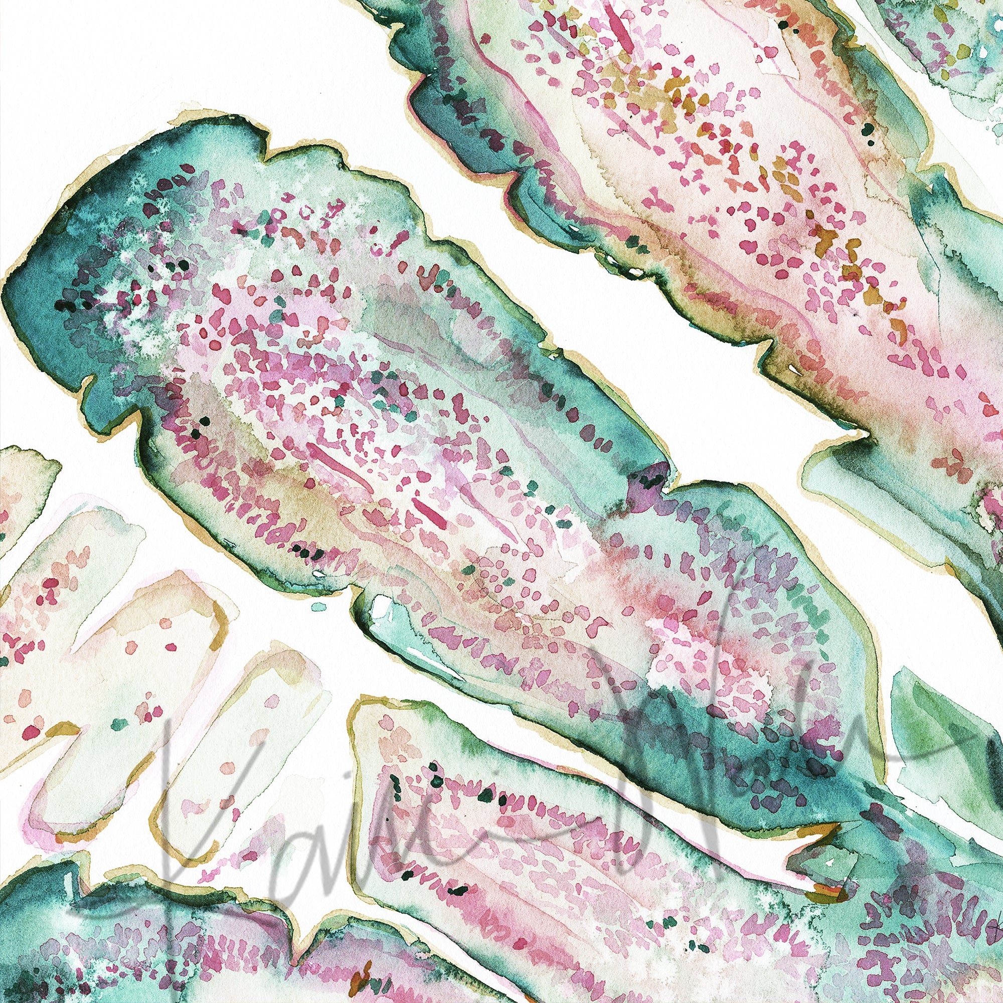 Microvilli Histology Watercolor Print