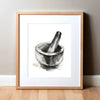 Mortar and Pestle Watercolor Print