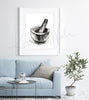 Mortar and Pestle Watercolor Print