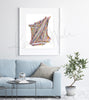 Bright Muscles of the Neck Watercolor Print