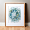 Ovum and Corona Radiata Watercolor Print