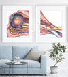 Eye and Orbit Watercolor Print Set