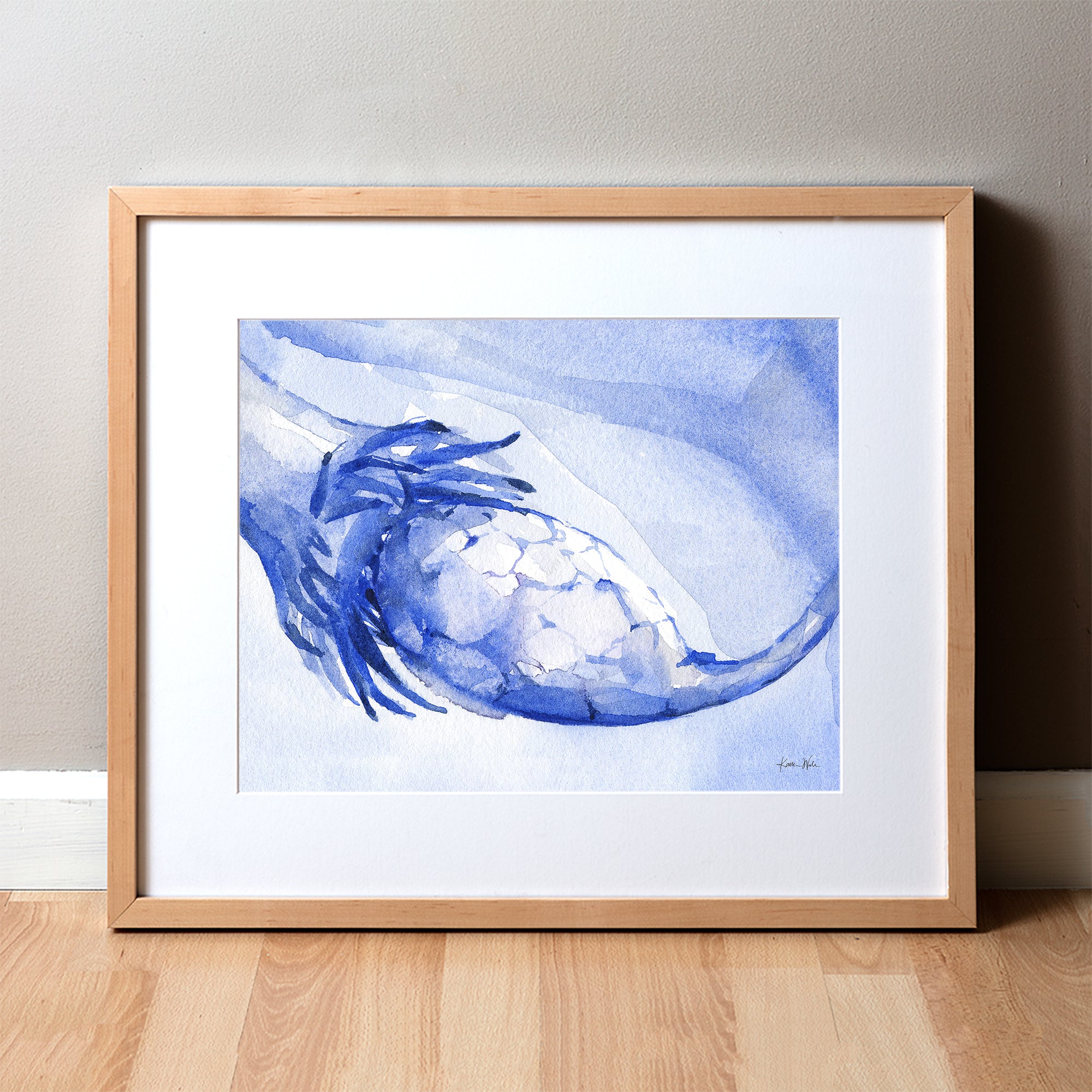 Royal Blue Ovary Watercolor Print