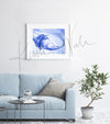 Royal Blue Ovary Watercolor Print