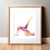 Shoulder Bridge in Sunrise Colors Watercolor Print