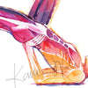 Shoulder Bridge in Sunrise Colors Watercolor Print