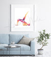 Shoulder Bridge in Sunrise Colors Watercolor Print