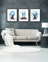 Skull and Neck Anatomy Watercolor Print Set of Three