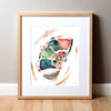 Wrist Cross Section Watercolor Print