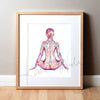 Meridians of the Body Watercolor Print