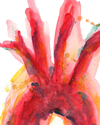 Abstract Aorta Print Watercolor