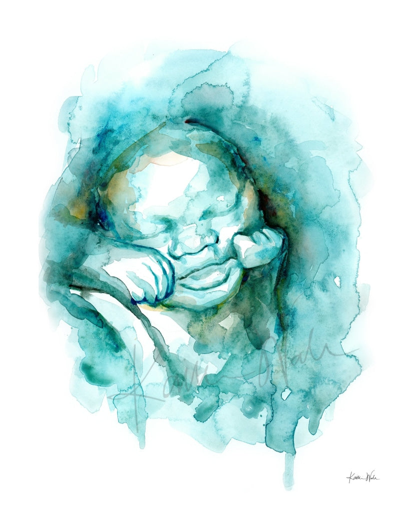 Original Custom IVF Embryo Watercolor in 5x7 or 9x12 Watercolor Paper -   Canada