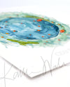 Angled view of a watercolor painting of cd3 t cell.