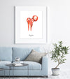 Femur Anatomy Print Watercolor