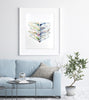 Visual Reflections -Watercolor Print - Sense Art Abstract Anatomy Watercolor