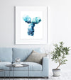 Blue Antibody Watercolor Print