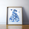 Bone Marrow Histology Watercolor Print