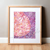 Breast Histology Watercolor Print