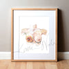 Breast Disease Prevention Watercolor Print