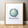 Wash Your Hands Coronavirus Poster Watercolor Print