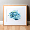 Facial Nerve Dissection Print Watercolor