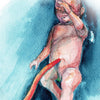 Baby In Womb Watercolor Print