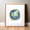 Eye in Teal Watercolor Print