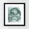 Abstract Uterus In Teal - Original