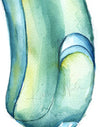 Hearing Aid In Green Print Watercolor