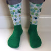 Blood Cells in Green Anatomy Inspired Socks