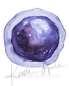 Unframed watercolor painting of Hemaopoietic Stem Cell.