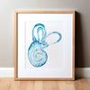 Inner Ear Print Watercolor